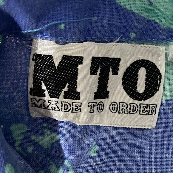 t/o Kids Blue and Green Button Down Shirt - Picture 6 of 8